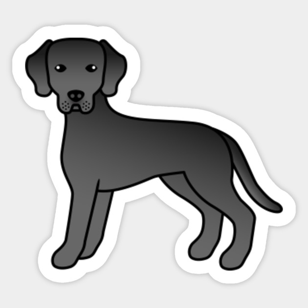 Black Labrador Puppy Cartoon